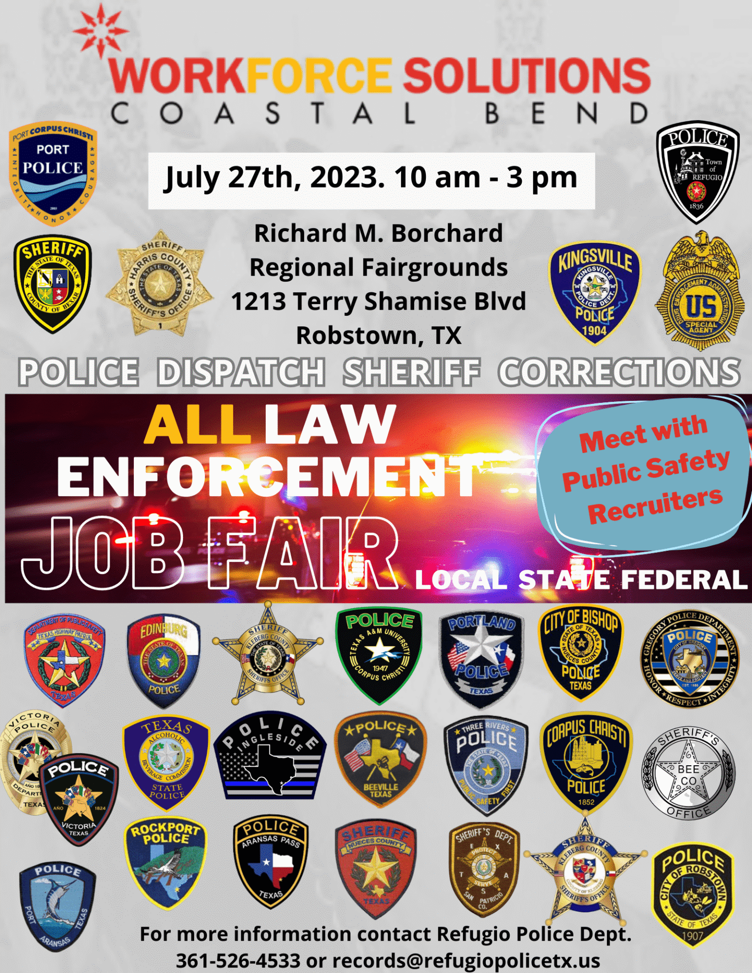 All law enforcement job fair 2023 flyer